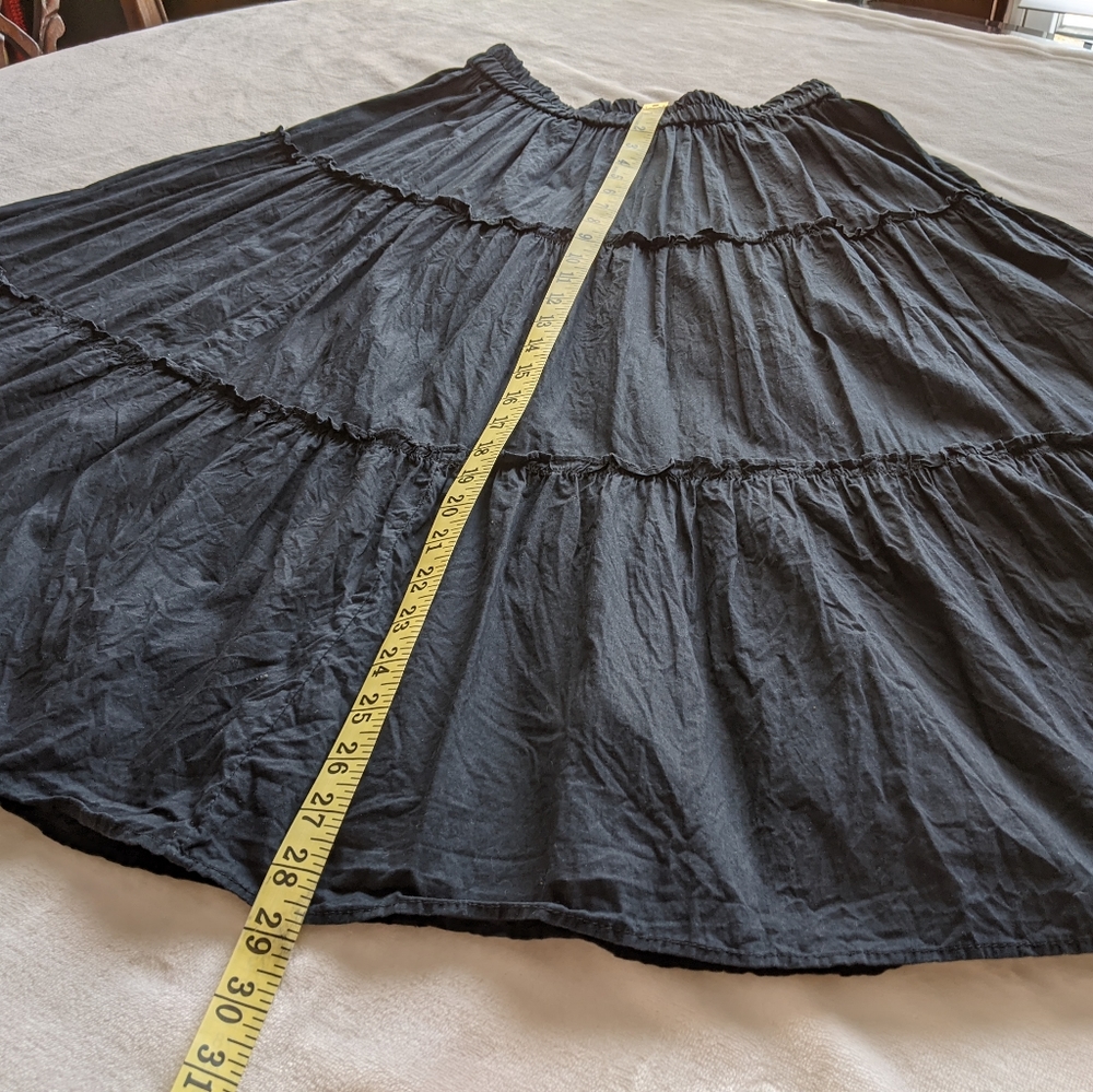 Club Monaco Black Sheer Cotton A-Line Skirt - Picture 5 of 8